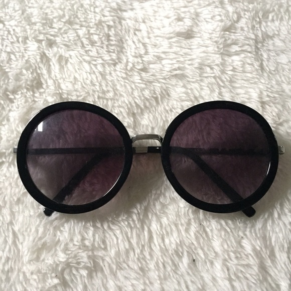 ASOS rounded sunglasses in black