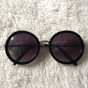 ASOS rounded sunglasses in black