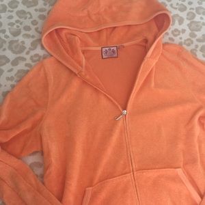 Tangerine orange juicy couture zip up hoodie