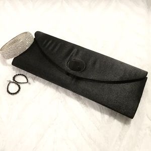 Black Satin Clutch