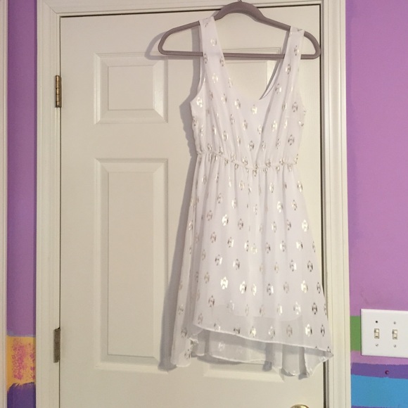 Shimmer White Summer Dress