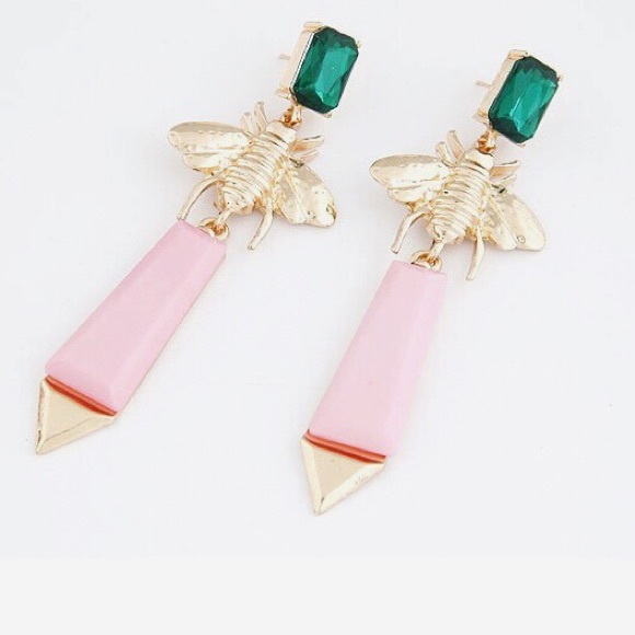 🔺FINAL SALE🔺 Glam pink/emerald earrings