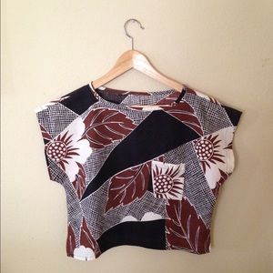 Printed vintage crop top