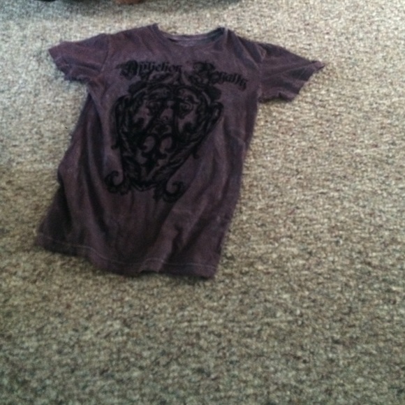 Affliction Tops - Affliction shirt with velvet