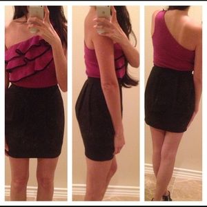 LIPSY RUFFLE 1 shoulder dress