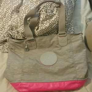 Kipling Shopper Combo in Grey and Pink UK