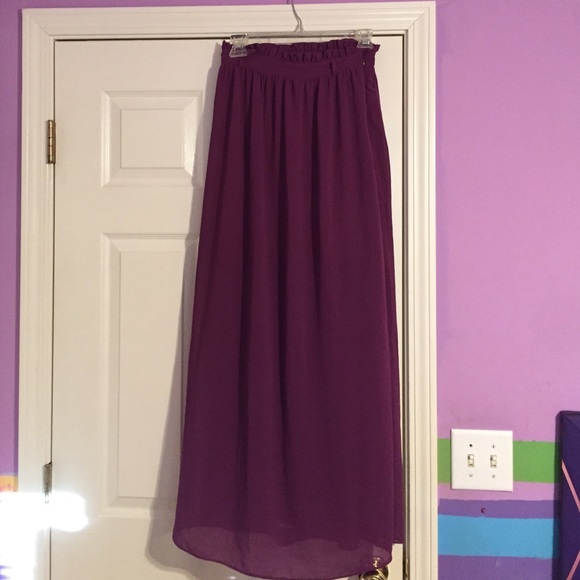 Purple maxi skirt