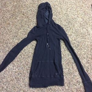 black hooded long sleeve