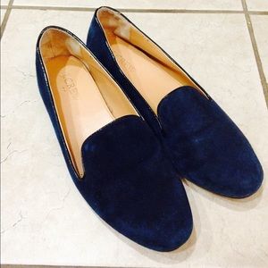 Blue jcrew suede loafer flats size 7