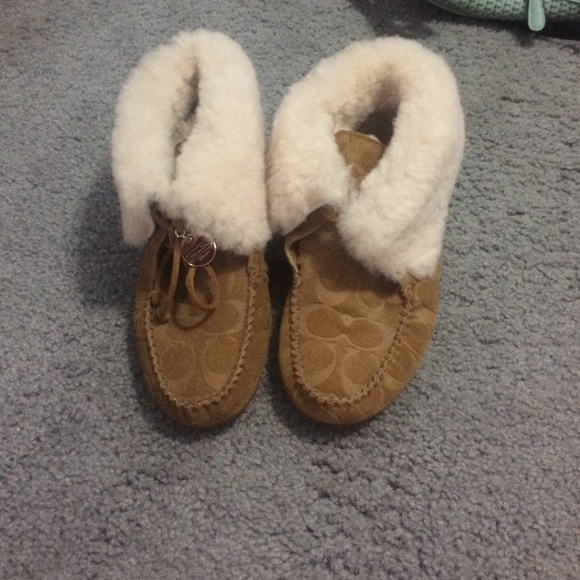 Coach fur boots