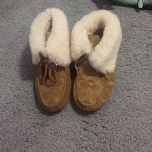 Coach fur boots