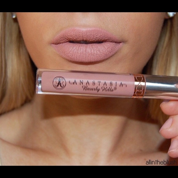 ABH liquid lipstick in "pure hollywood"