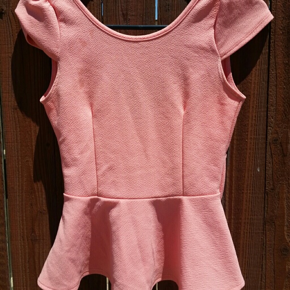 Pink peplum top