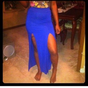 Maxi royal blue with slits