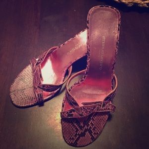 Emanuel Ungaro Snakeskin Heel Sandal Made in Italy