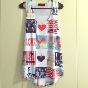 Hi-lo Love inspired tank