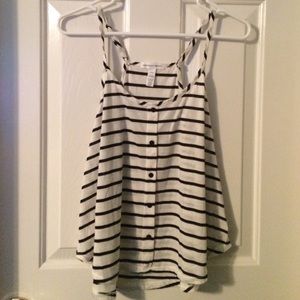 Black and white stripped tank top