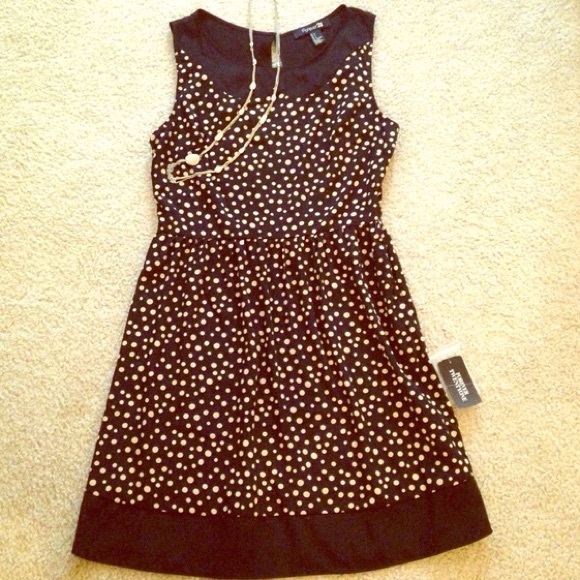 Forever 21 Black Dotted Dress