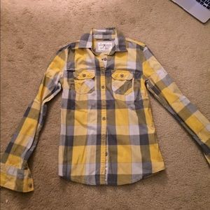 Yellow flannel shirt