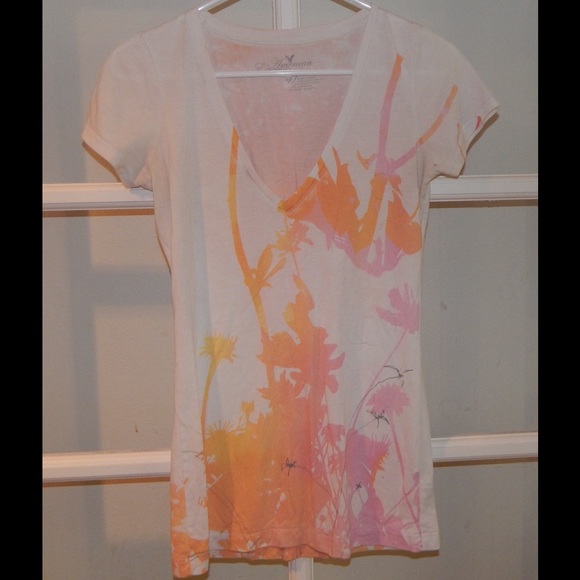 American Eagle Watercolor Tee - Picture 1 of 2