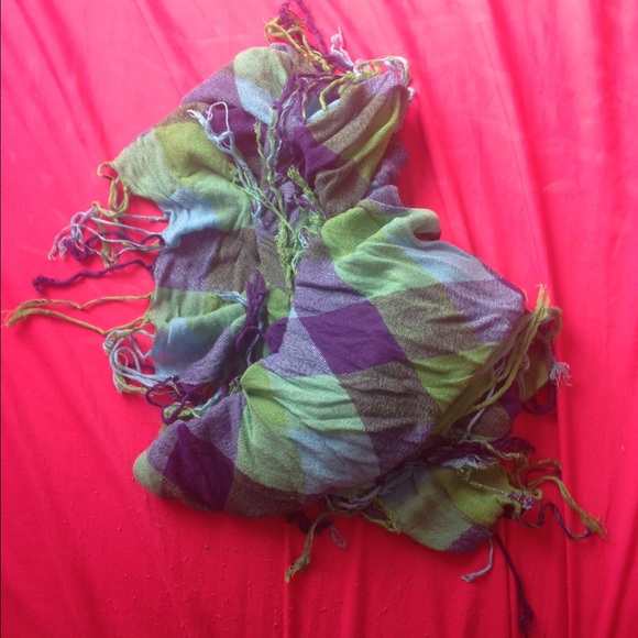 Green and blue scarf
