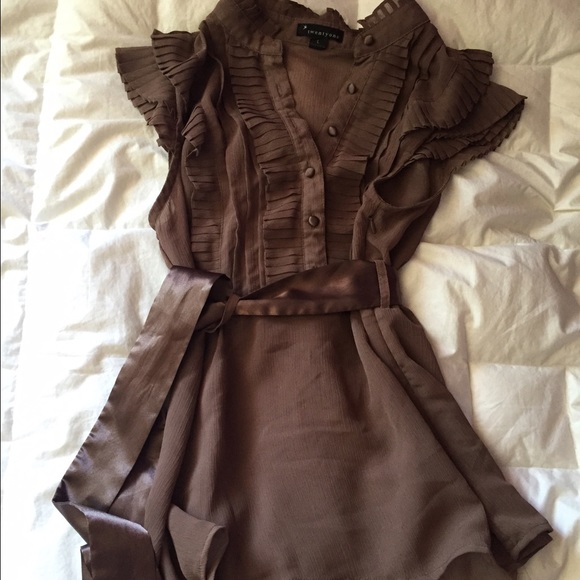 Brown dress shirt