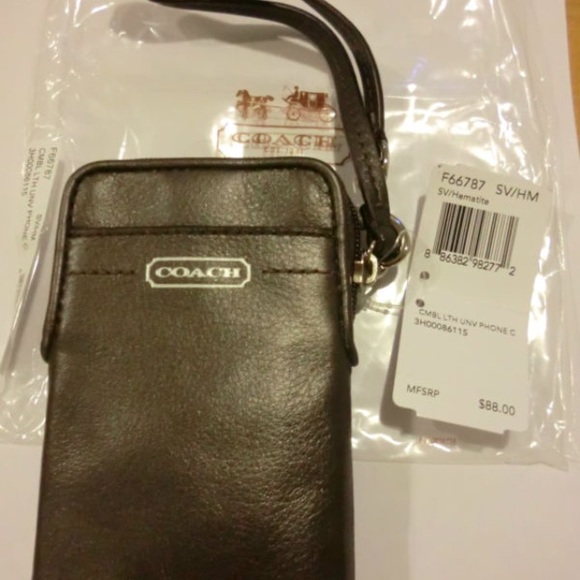 Coach cell phone/credit card wristlet