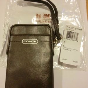 Coach cell phone/credit card wristlet