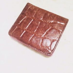Brown fossil leather wallet