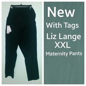 NWT XXL Liz Lange Maternity Black Pants
