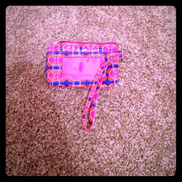 Red,pink,and blue wristlet