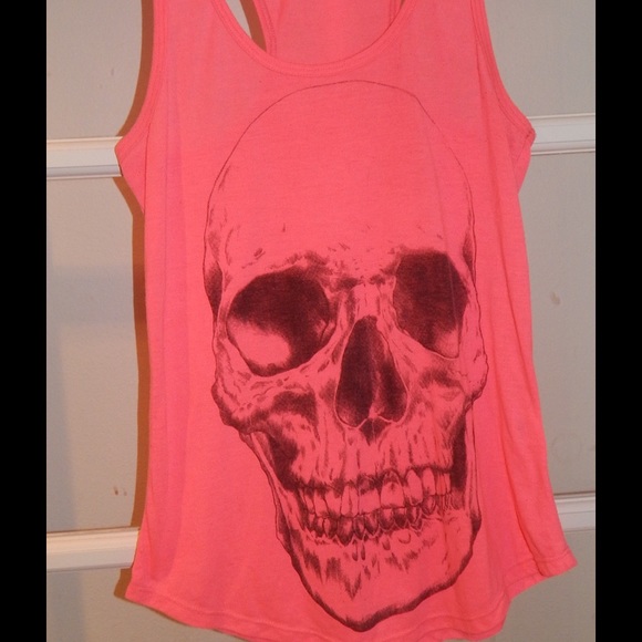 Hot Pink Skull Tank
