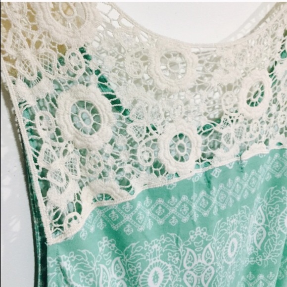 Mint & White Maxi Dress - Picture 4 of 4