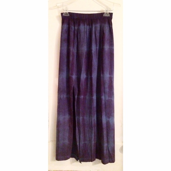 Purple Double-slit Maxi Skirt - Picture 1 of 1