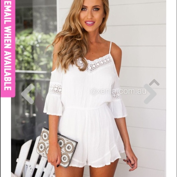 New with tags white romper size x-small