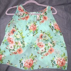 Floral Open Backed Top