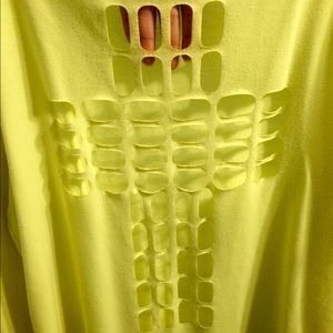Neon yellow cross back top (Size 1X)