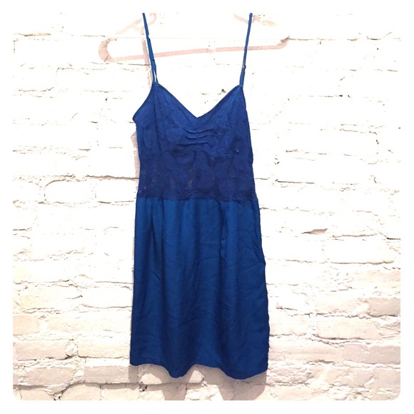 Blue lace dress
