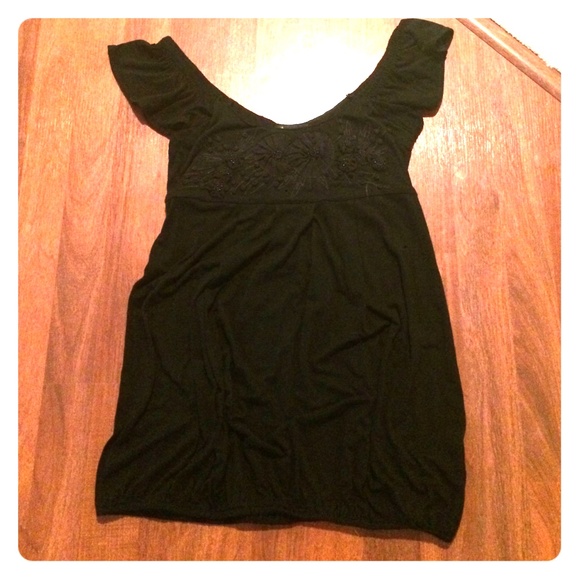Black embellished Top - Size S