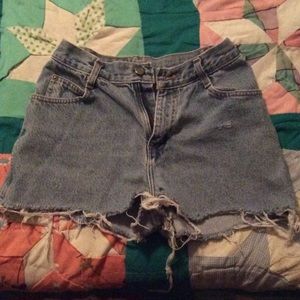 Blue jean shorts