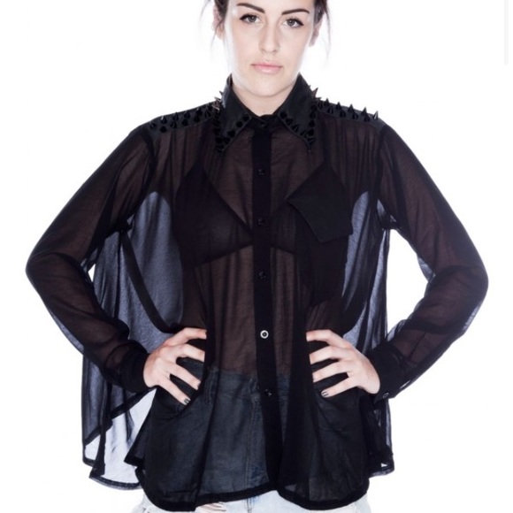 UNIF Caution Spiked Blouse