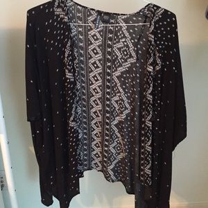 Black and white kimono