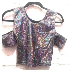 AA Hologram Crop Top