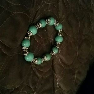 Chic Handmade turquoise elastic bracelet
