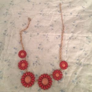 Red sunflower necklace