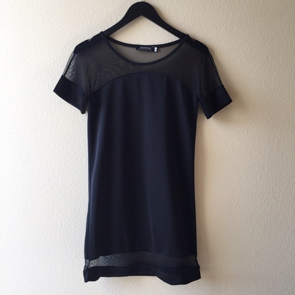 Choies Dresses & Skirts - Mesh Paneles Shift Dress