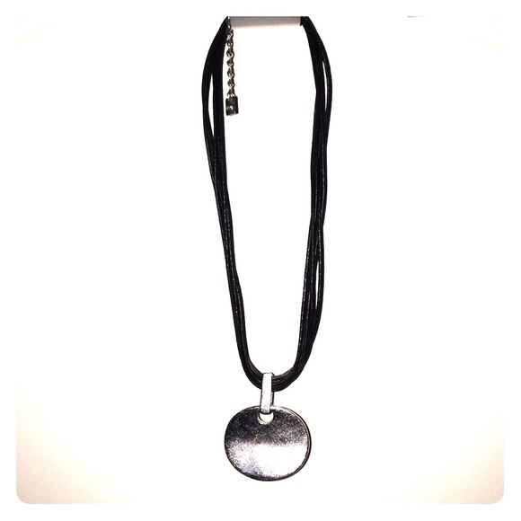 Black charm necklace