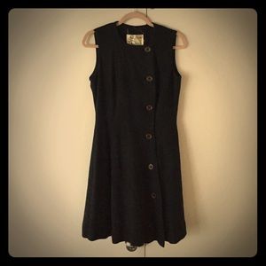 Vintage Black Fit and Flare Dress
