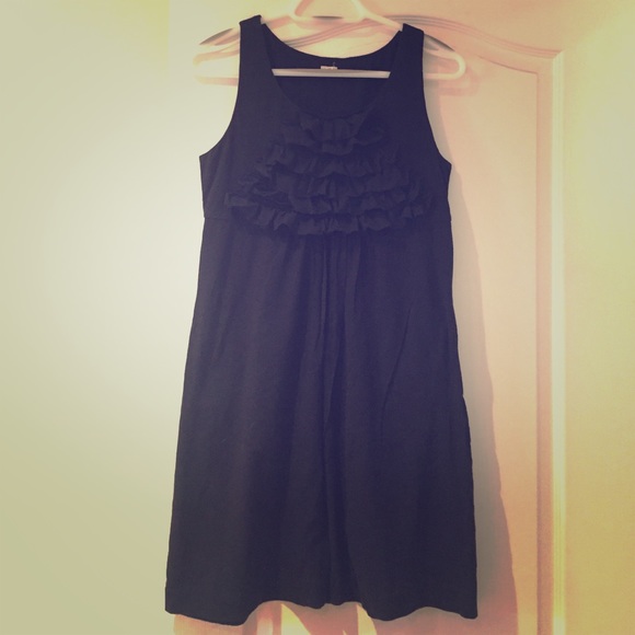 J.Crew black jersey dress