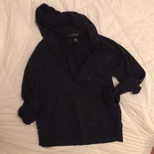Hooded J Crew French Terry Pullover